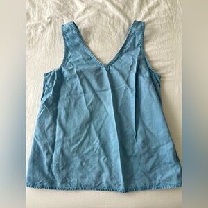 Chambray Gap Double V Tank